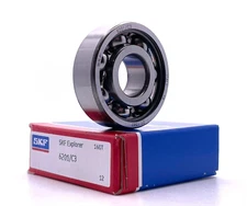 SKF 6201 C3 DEEP GROOVE BALL BEARING, OPEN, NO SEALS 12x32x10 mm