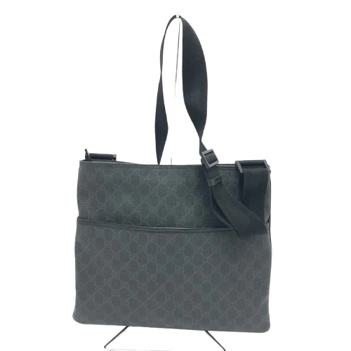 Sac à bandoulière Gucci GG Supreme 162904 toile plate homme noir gris