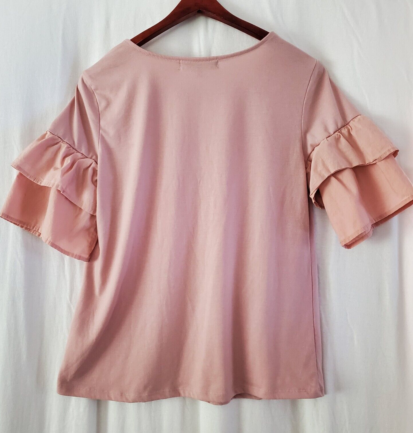 Almost Famous Women's Top Blouse Blush Pink Size … - image 2