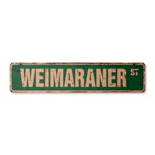 WEIMARANER Vintage Street Sign Metal Plastic dog lover great purebred animal