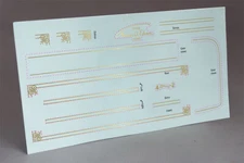 PRE CUT EDISON STANDARD "D" BEDPLATE WATER SLIDE DECAL PHONOGRAPH RESTORATION