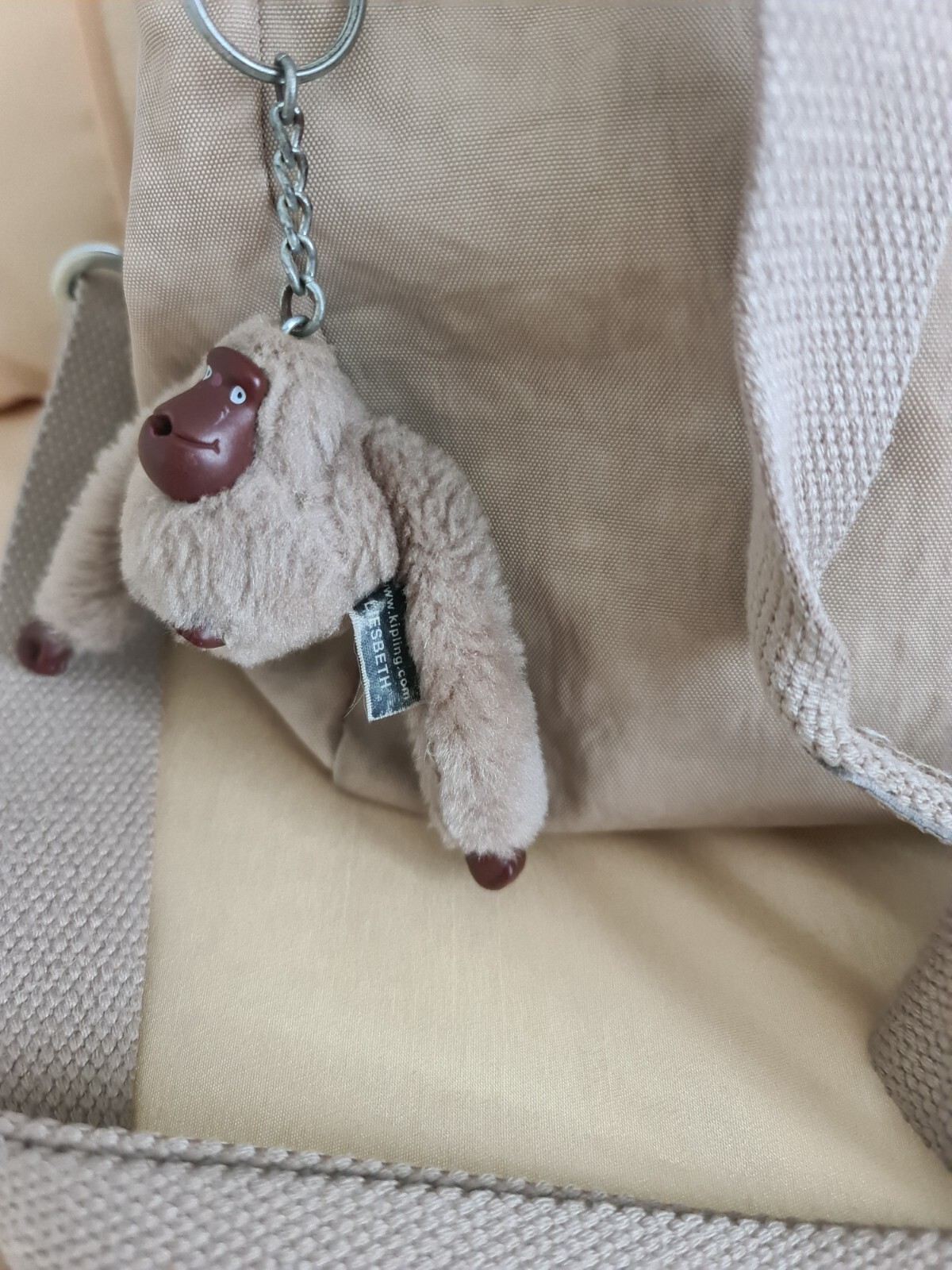 KIPLING BEIGE CROSSBODY BAG WITH LIESBETH MONKEY eBay