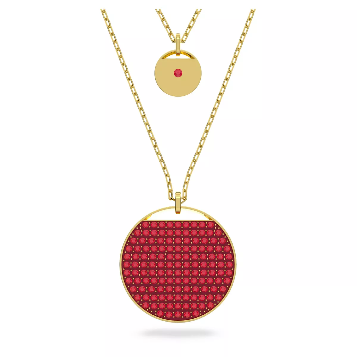 Swarovski Ginger layered pendant Red Gold tone plated 5642940 New