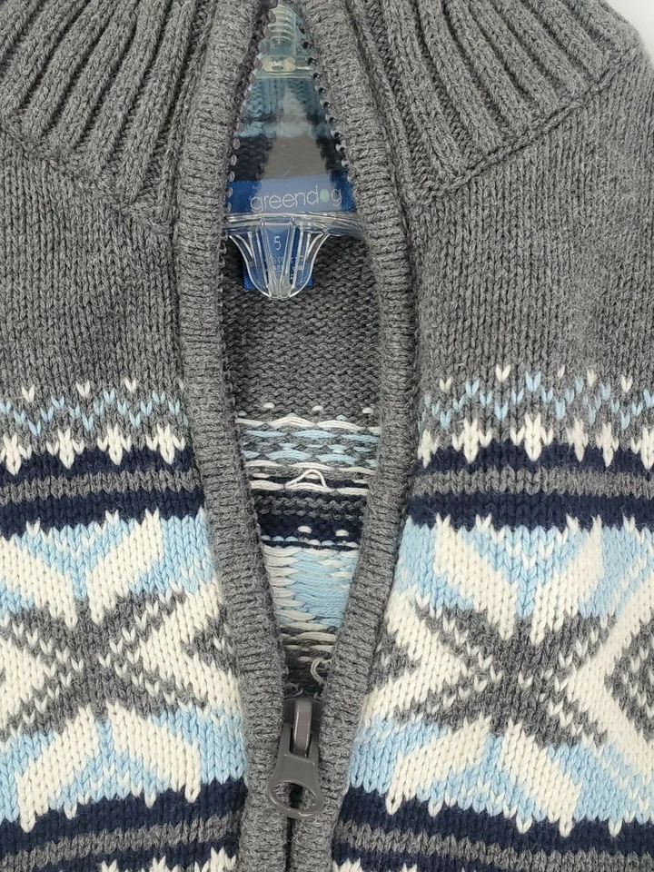 Greendog Boy's Gray Fair Isle Sweaters Size 5 - Image 4 of 4