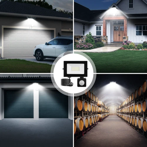 LED Fluter Stecker Außen Strahler Arbeitsleuchte Baustrahler Scheinwerfer Garten - Bild 155 von 251