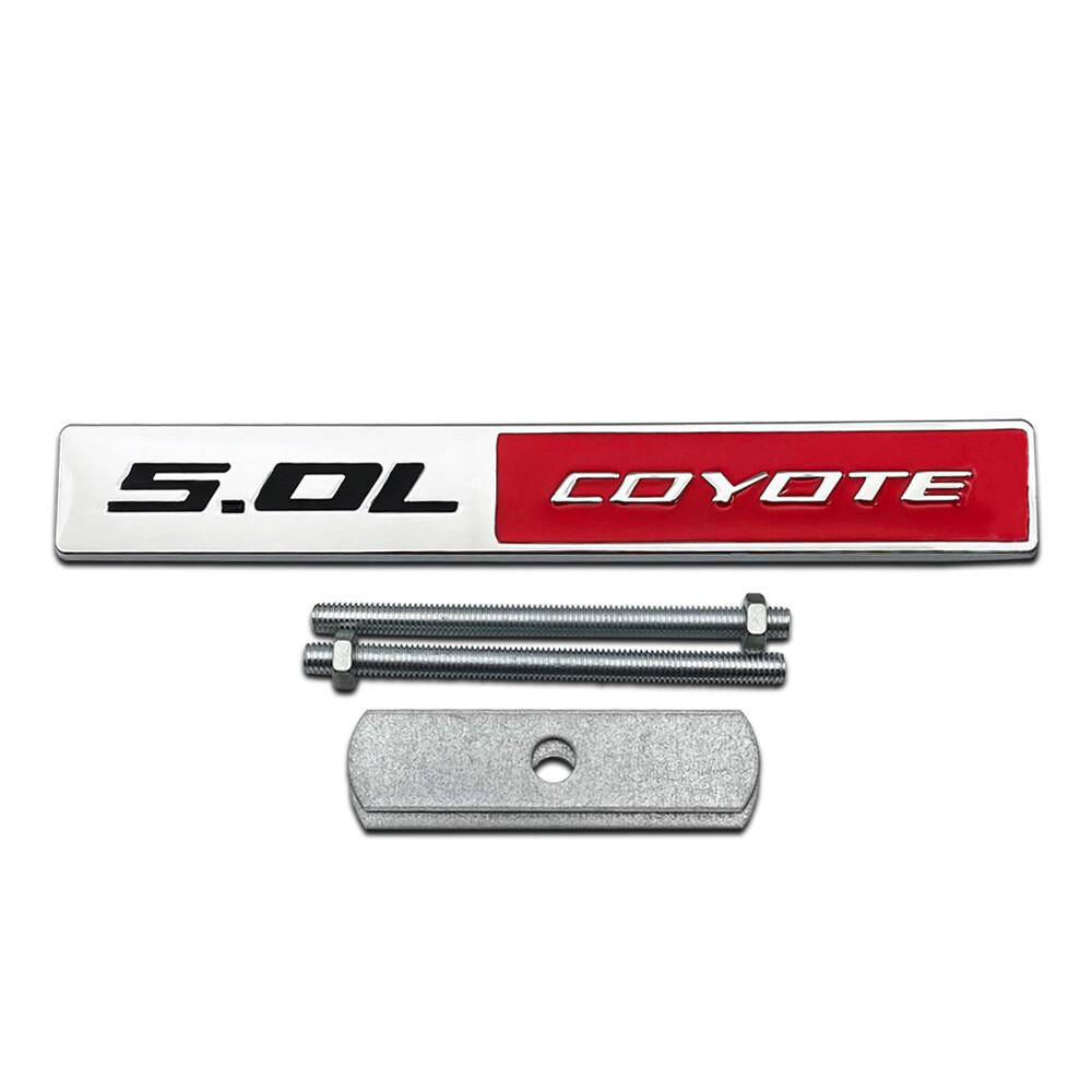 Chrome Metal Front Coyote Car Grille Emblem Logo GT Sport