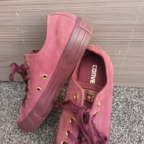 Converse All Star 159471C Burgundy with copper eyelets size UK 4 - Picture 9 of 16