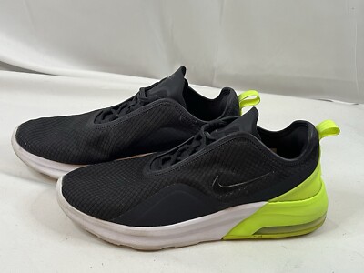 Nike Air Max Motion 2 Mens Size 9.5 Black Volt Athletic Running Gym Shoes