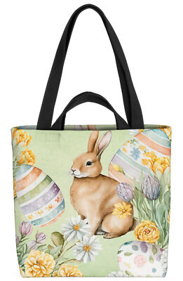 VOID Einkaufstasche Tasche Hase Blumen Ostereier Ostern Tragetasche