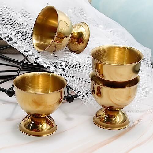 4Pcs Stainless Steel Egg Cup Holder, Egg Cups for Soft Boiled Eggs, Egg Holder - Picture 4 of 8