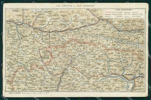 Udine Citta Val Pusteria Alpi Carniche Cartina Geografica Mappa Cartolina Mx2904 Ebay Cartina Val Pusteria