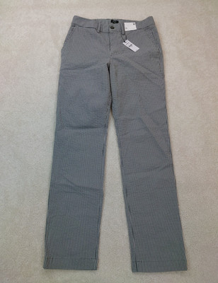 NWT Express Striped Gray Stretch Slim Pants Men's Size 30x30 Cotton Blend