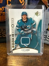 CAM LUND ROOKIE AUTHENTIC JERSEY PATCH 2025-26 UD SP HOCKEY #114