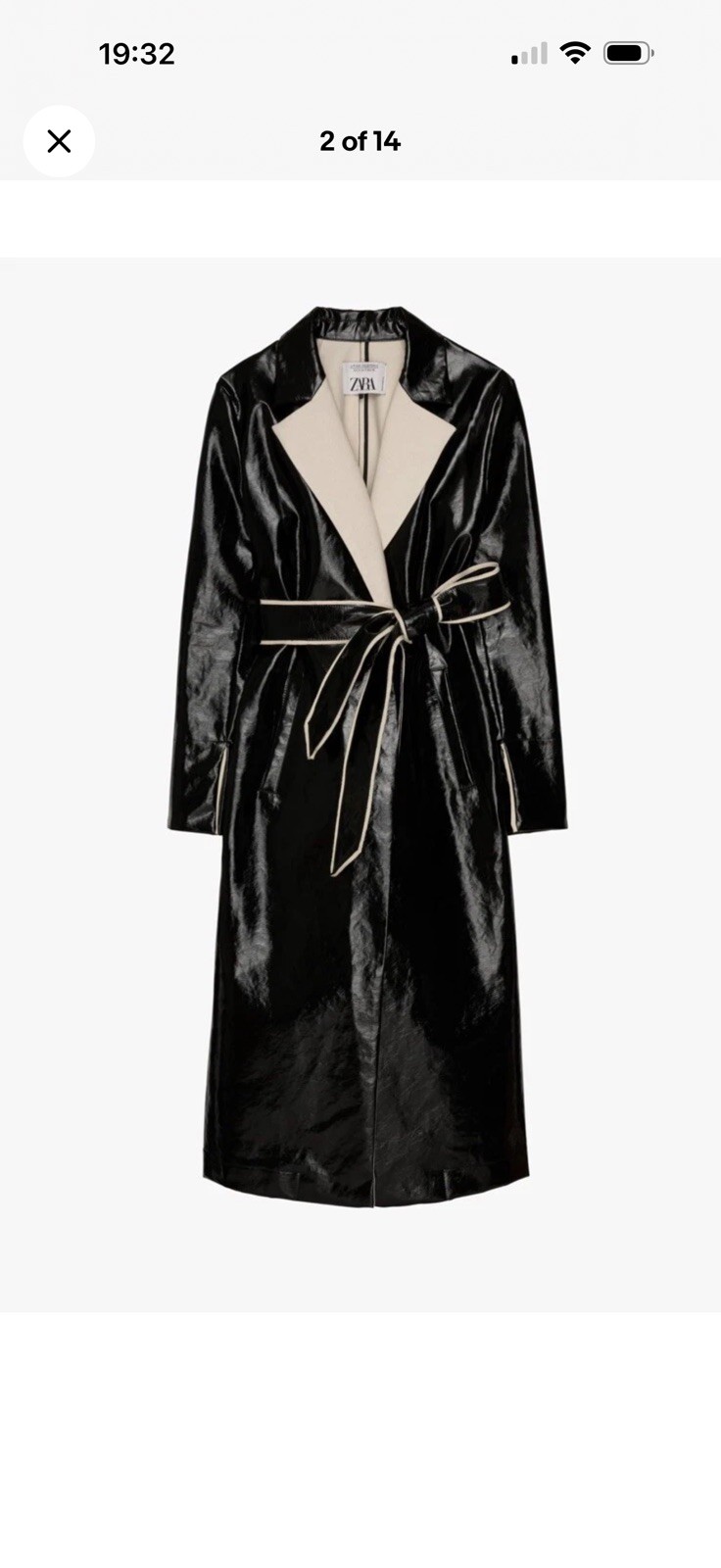 ZARA COAT WITH CONTRAST FLAPS - LIMITED EDITION Trinny BNWT💕size S new £289 thumbnail 4