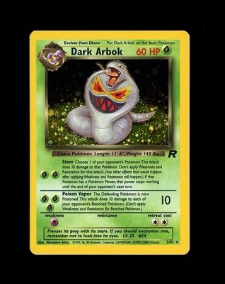2000 WOTC Pokemon TEAM ROCKET DARK ARBOK HOLO 2/82 RARE! MP 