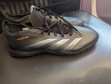 Adidas Predator League TF Soccer Shoes Black/Silver Mens Size 13 Turf Cleats Lig