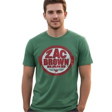 Zac Brown Band Green Graphic T Shirt Mens Lucy Justice Goods Concert Tour Small