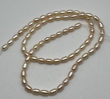 3.5 To 4 Mm Peach Freshwater Pearl Bead Strand