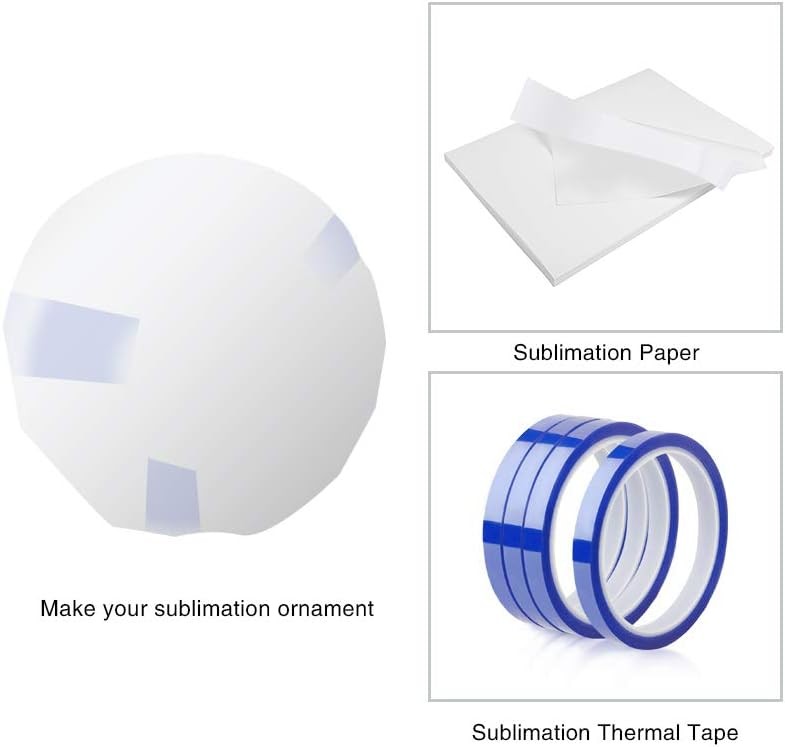 PYD Life 25 PCS Sublimation Ceramic Ornaments Bulk White 2.75 Inch Round 