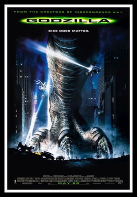 1998 God Zilla Movie Poster Print & Unframed Canvas Prints