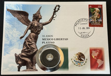 2024 1/2 Gram .999 Platinum $10 Barbados 35th Anniversary Libertad In Post Card 6620.06 per troy oz