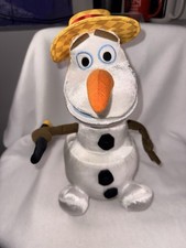 Disney Frozen Summer Olaf Snowman Plush Christmas Hat/Cane 15" Singing Animation