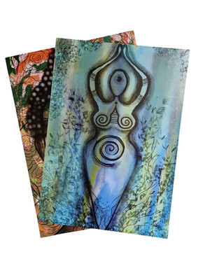 A4 Green Goddess Print - Boho - Spiritual - New Glossy Finish - Bright & Bold