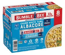 Bumble Bee Chunk White Albacore Tuna in Water, 5 Oz Can (Pack of 8) - Wild Caugh
