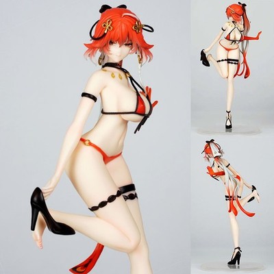 Anime Girl Figure Red Hair PVC Statue Collectible Display Model 27cm Unbranded