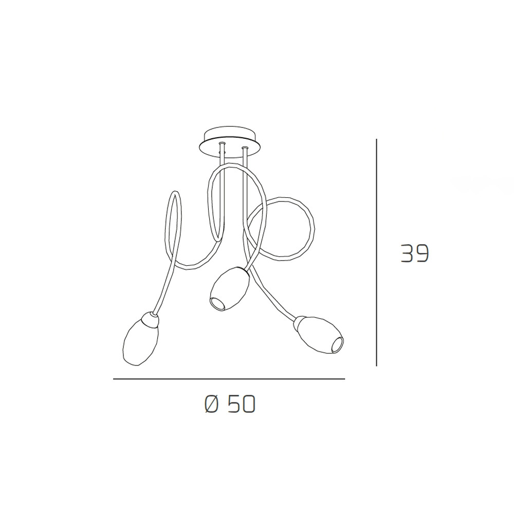 Offerta Plafoniera Moderna Feeling Net Cromo 3 Luci G9 - Pronta Consegna - 3