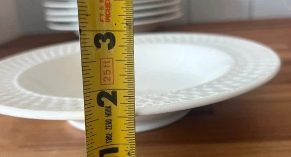 Juego de 6 cuencos de sopa de pasta de borde grande Oneida tejido cesta de mimbre blanco de 9" EXC Foto 4 de 4