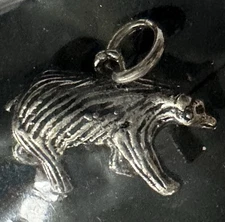 Vintage Tiny Alaska Silver Polar Bear Bracelet Charm New Jasmine Gems & Jewelry