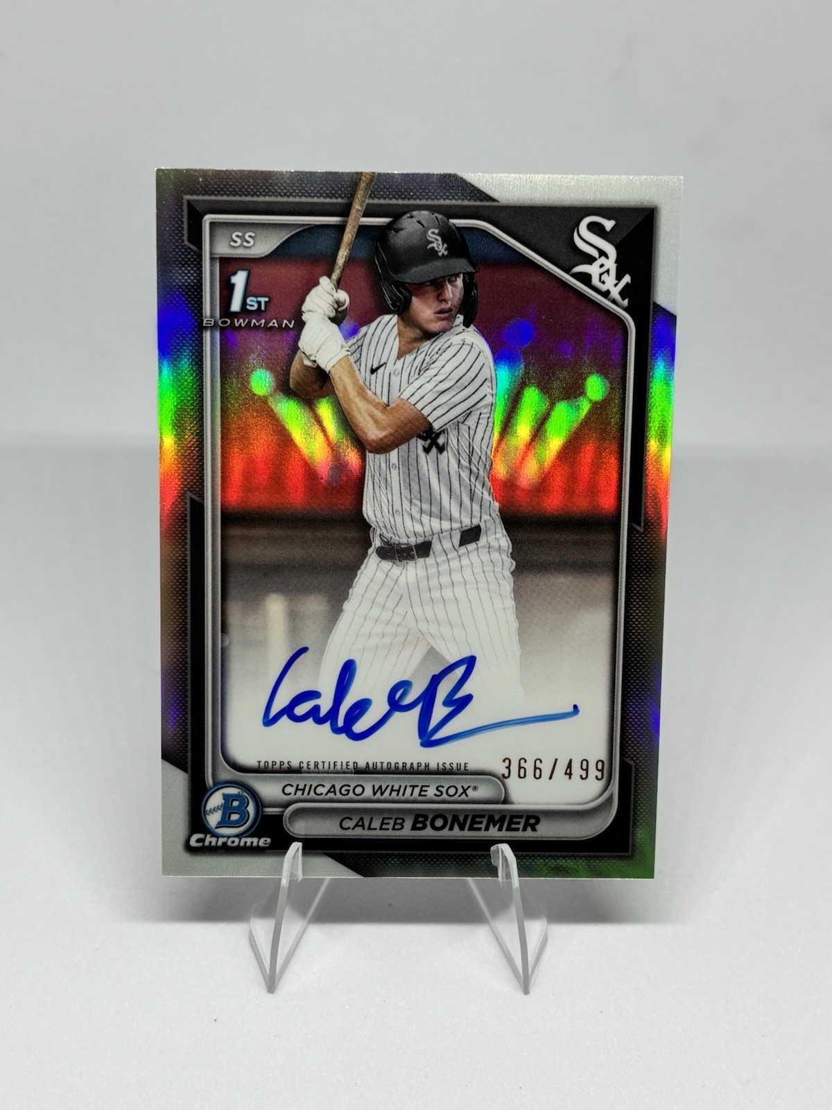 CALEB BONEMER AUTO /499 2024 Bowman Chrome 1st Refractor #CPA-CBO (CHW)
