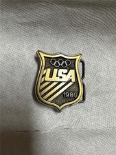 Vintage 1980 Team USA Olympics Belt Buckle