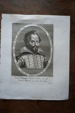 JEAN BARCLAY (1582-1621) PORTRAIT ORIGINAL ENGRAVING 17TH CENTURY PHILOSOPHER
