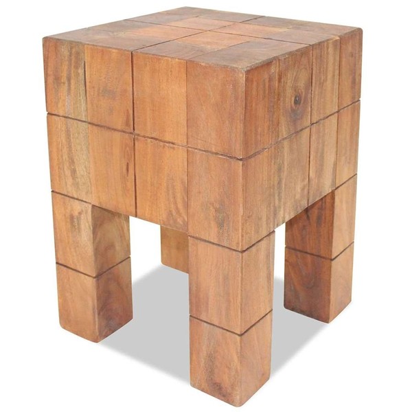 Sitzhocker Recyceltes Massivholz Vintage Holzhocker Hocker Holzstuhl Vidaxl-image