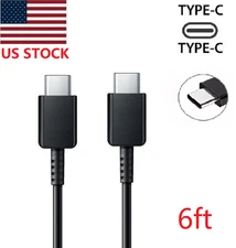 6FT USB-C to USB C Type-C Fast Charging Data Charger Cable Cord For Samsung S22