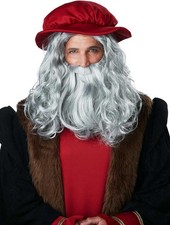 Wig Medieval Men Renaissance Beard Set Historical Wavy 70233 Halloween