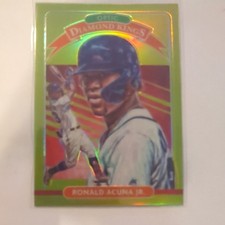 2020 Donruss Optic Baseball Ronald Acuna Jr. Diamond Kings Yellow Lime #8