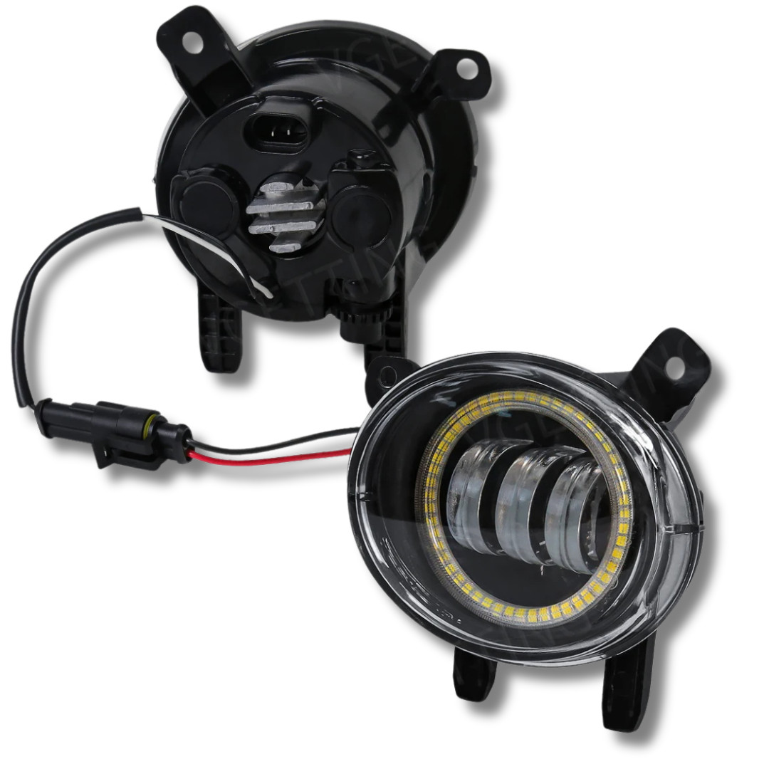 Front Fog Light Set LED For BMW 3 Series F30 F31 12-18 Angel Eyes Ring Pair