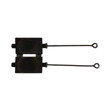 Vintage Cast Iron Rectangle Hinged Waffle Maker Long Handle Antique