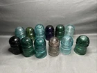 12 Vtg Antique Glass Insulator Lot Western Union AT&T Brookfield Postal Star