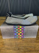 Bernie Mev Catwalk Gold  Silver Woven Metallic Flats Women  s Shoes Size 9