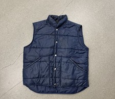 Vintage 70 s 80 s JC Penny Men s Goose Down Filled Puffer Vest Medium Blue USA