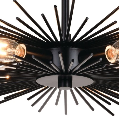 Vaxcel Lighting C0227 Nikko 4 Light 16"W Semi-Flush Ceiling - Black - Picture 4 of 12