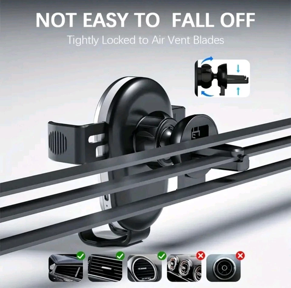 CARICABATTERIA CARICATORE AUTO WIFI WIRELESS SUPPORTO CELLULARE RICARICA VELOCE - Immagine 4 di 4