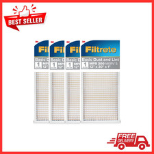  Pack of 4 Filtrete 12x30x1 Air Filter, MPR 300, MERV 5, Basic Dust  Lint