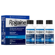 3x Rogaine Extra Strength 5 Minoxidil Topical Solution Men's Hair Sealed NEW
