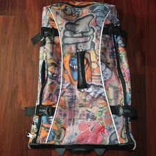 ATHALON Rolling Hybrid Duffle Bag Suitcase Luggage Graffiti Bag  29” FLAWED READ