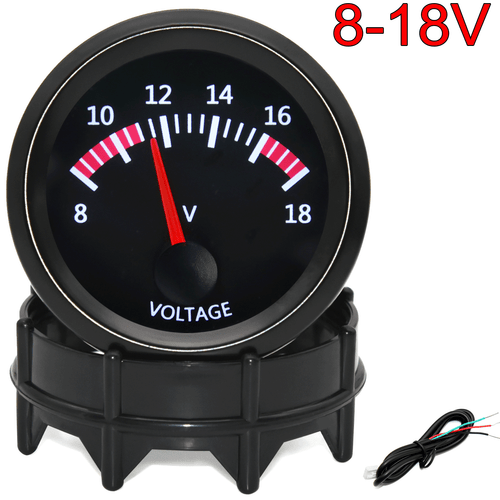  2" 52MM Universal Auto Car Volt Voltage Gauge Meter 8-18V - Picture 1 of 11